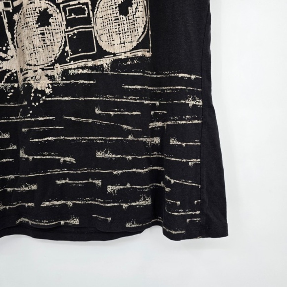 Hasse Ladies Y2K Vintage‎ Rock Roll Graphic Tee Boombox Print Short Sleeve Top - Picture 6 of 7